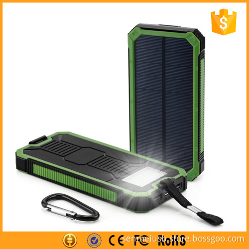 solar power bank 12000mah with led light